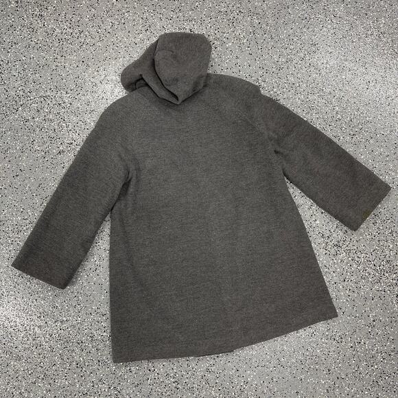 Marisa Minicucci Coat Gray Wool Blend Magnetic Close Swing Jacket Size 6 Hooded - Picture 15 of 15